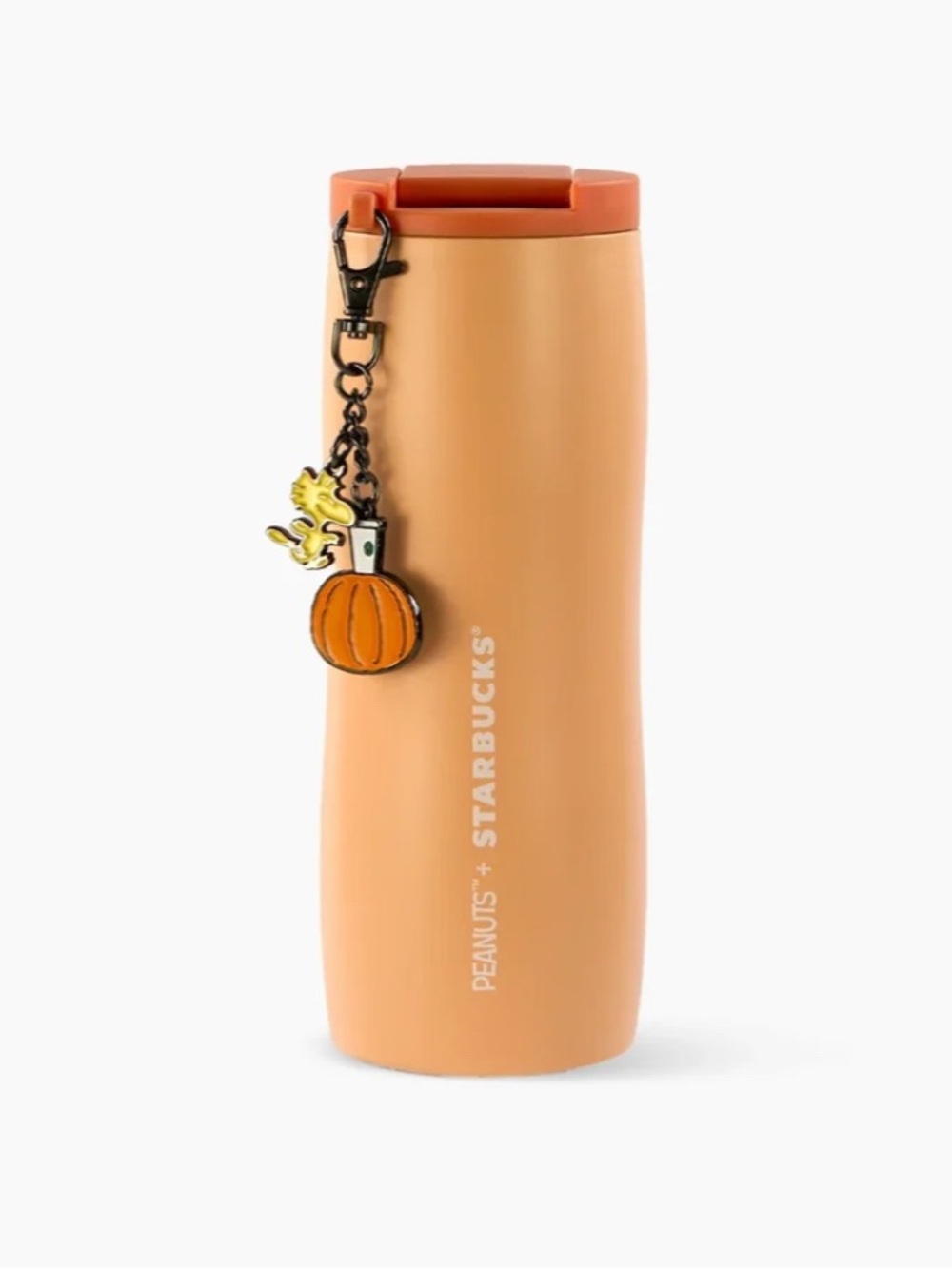 Authentic Starbucks x Peanuts Snoopy & Woodstock Orange Pumpkin Tumbler NWT - Picture 6 of 6